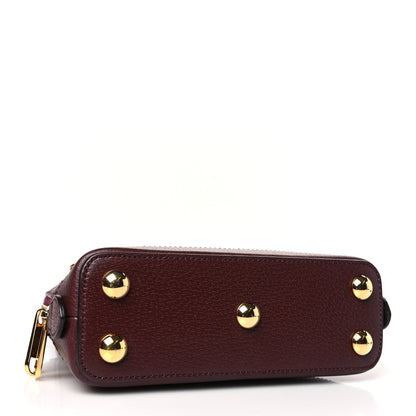 Gucci Monogram Textured Dollar Calfskin Mini Horsebit 1955 Top Handle Bag Sahara Rubino Chardonnay 4 of 9