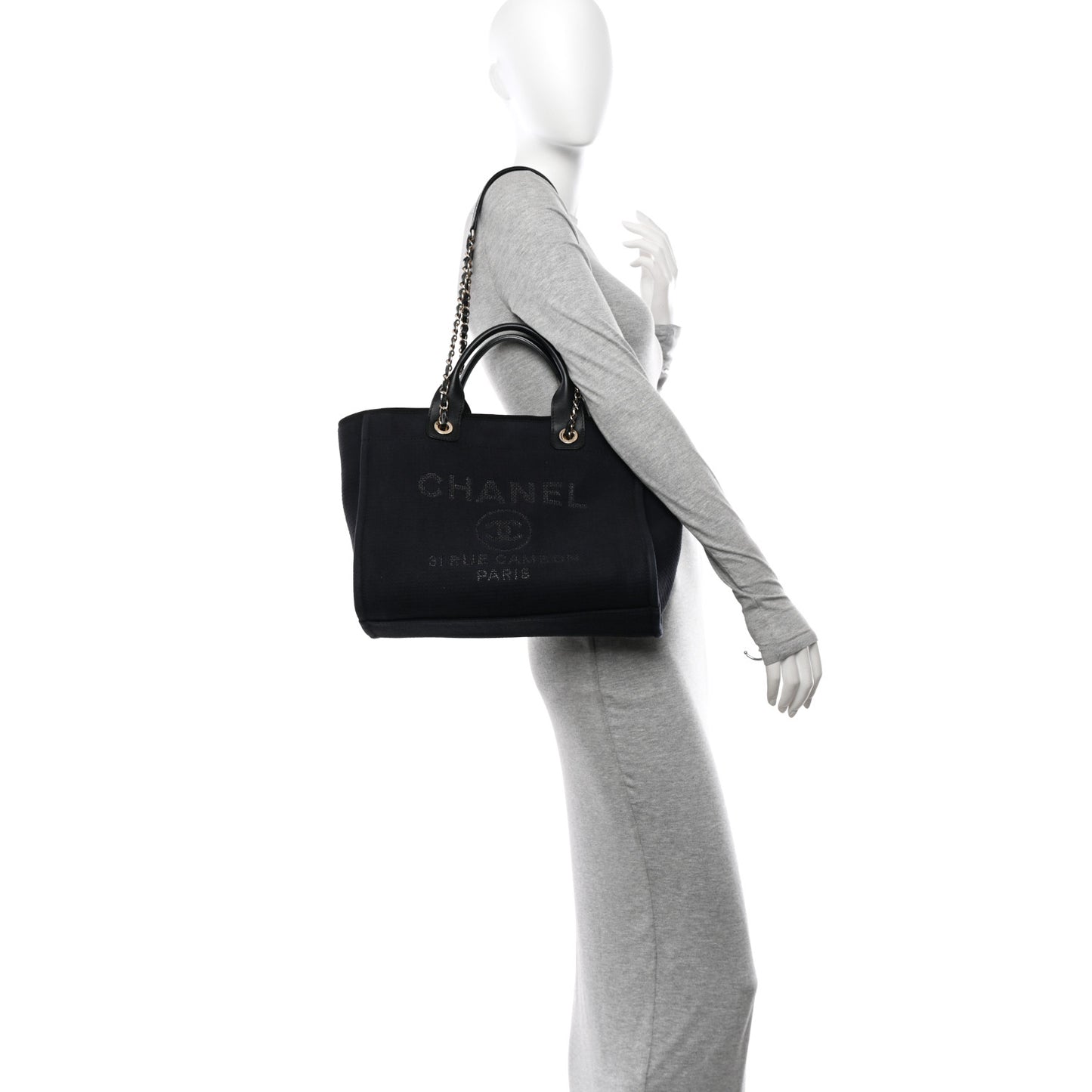 Mixed Fibers Small Deauville Tote Black