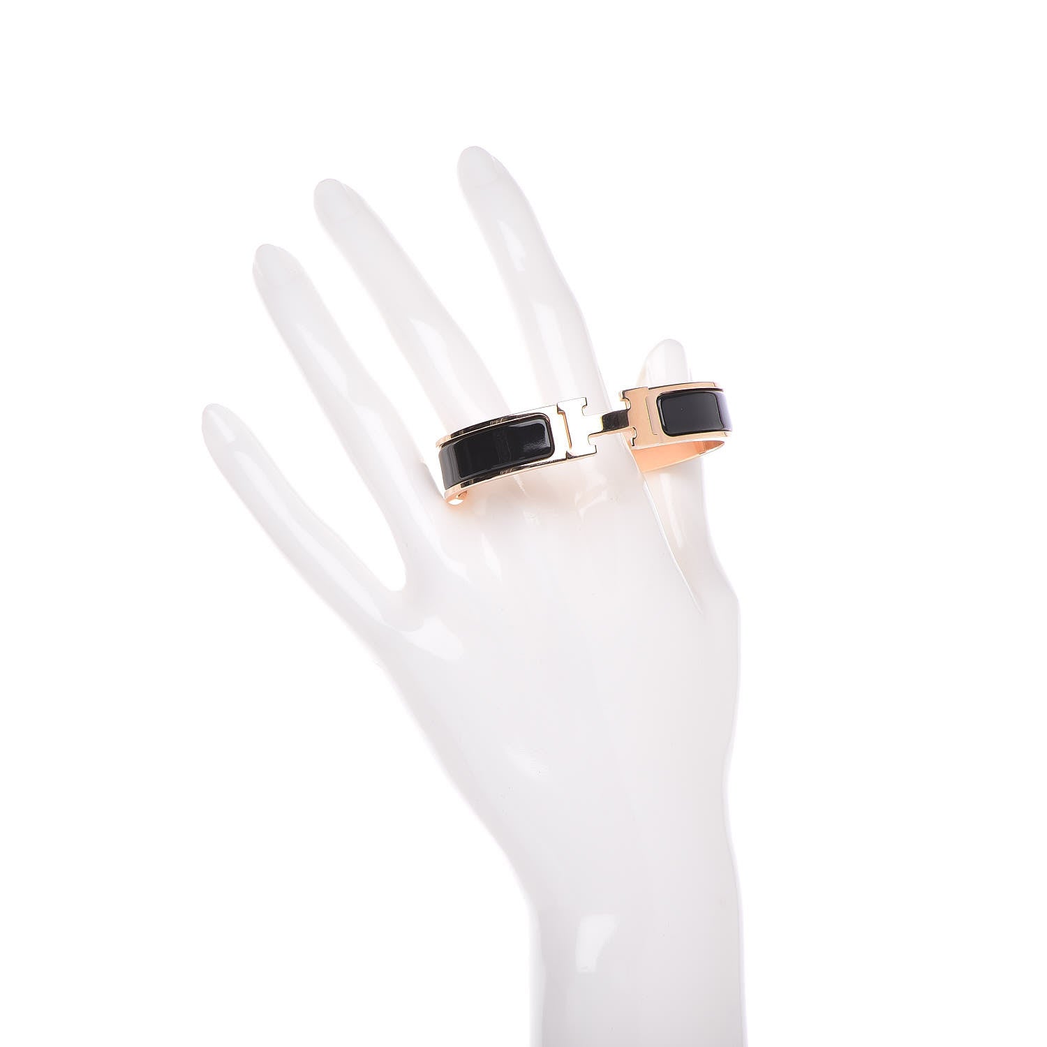 Hermes Enamel Narrow Clic Clac H Bracelet PM Black 2 of 6