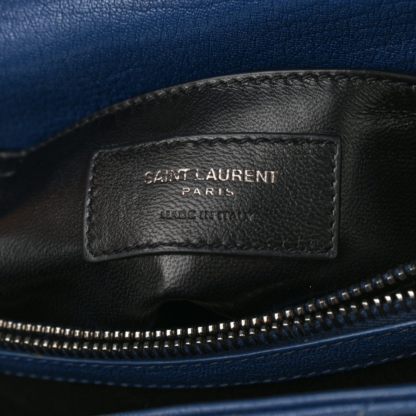 Sheepskin Matelasse Monogram Medium College Bag Navy