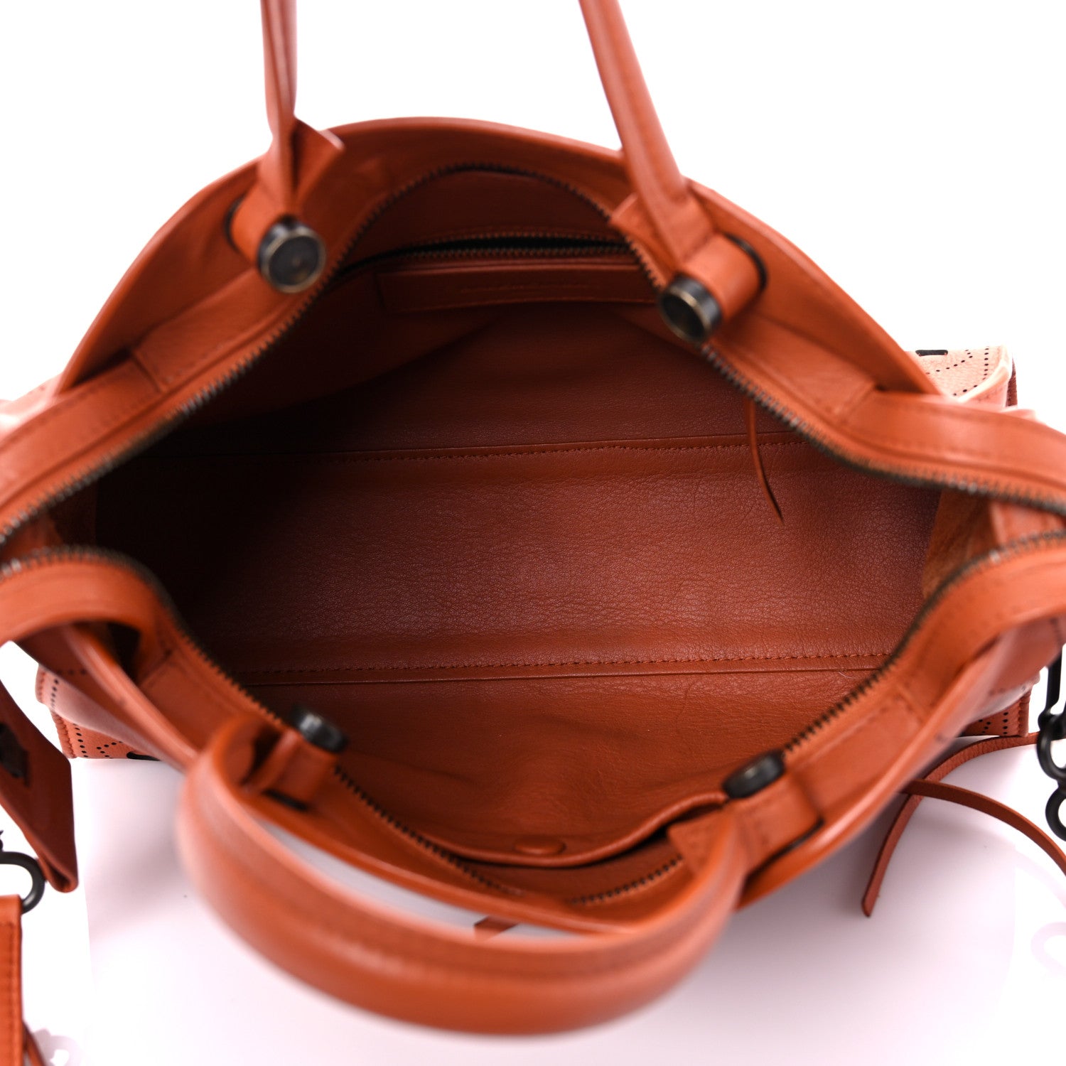 Balenciaga Veau Soyeux Perforated Blackout Hardware S City Marron Caramel 5 of 13
