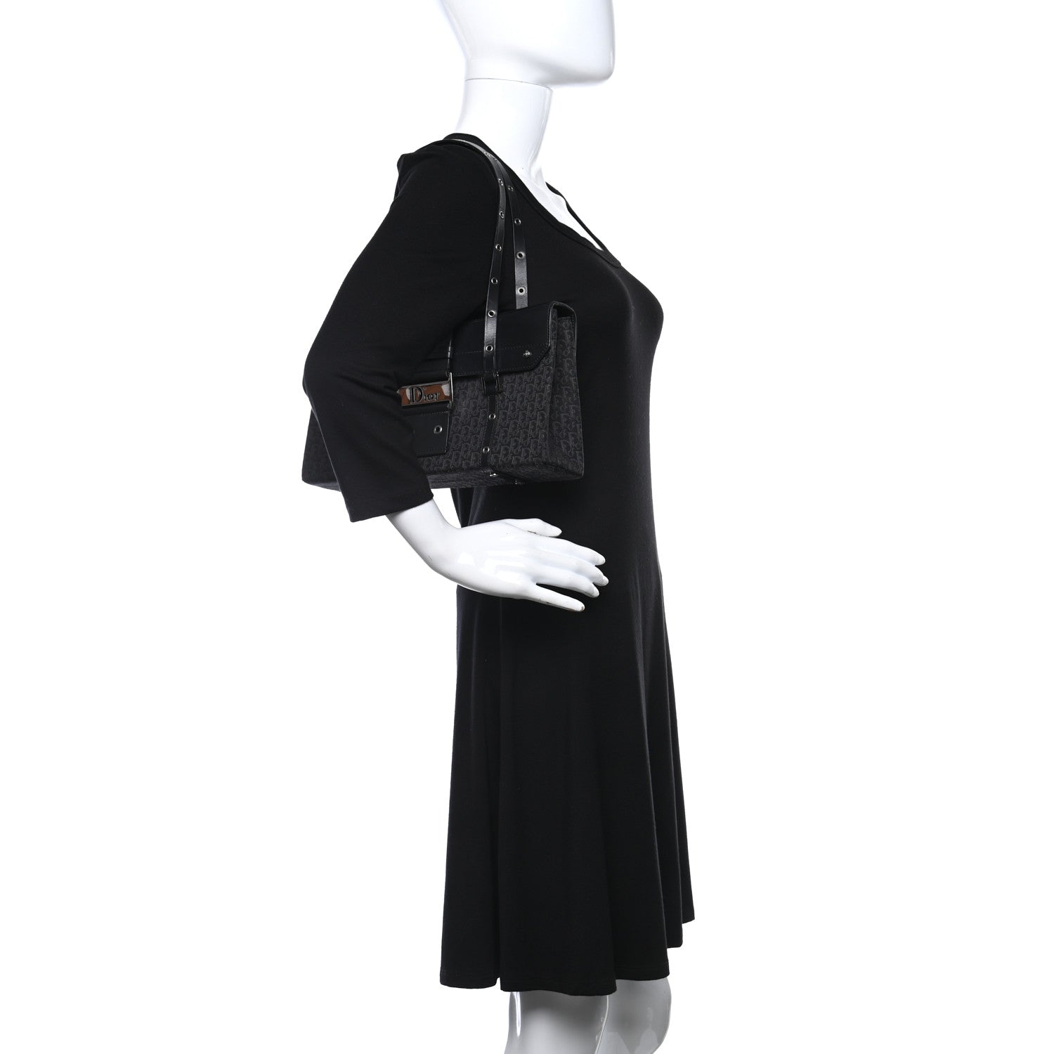 Christian Dior Monogram Street Chic Shoulder Bag Black 2 of 7