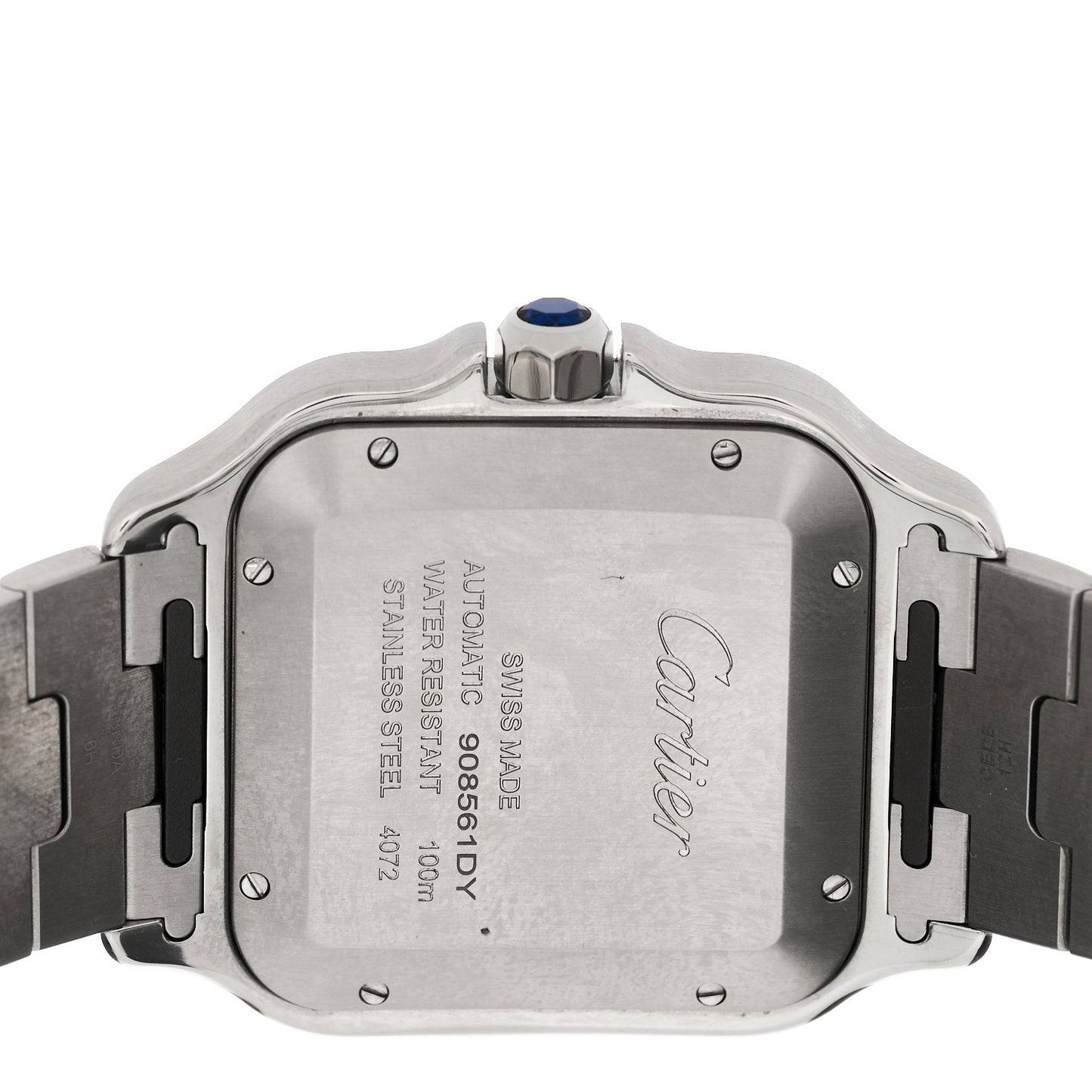 Stainless Steel 39.8mm Santos De Cartier Automatic Watch Green