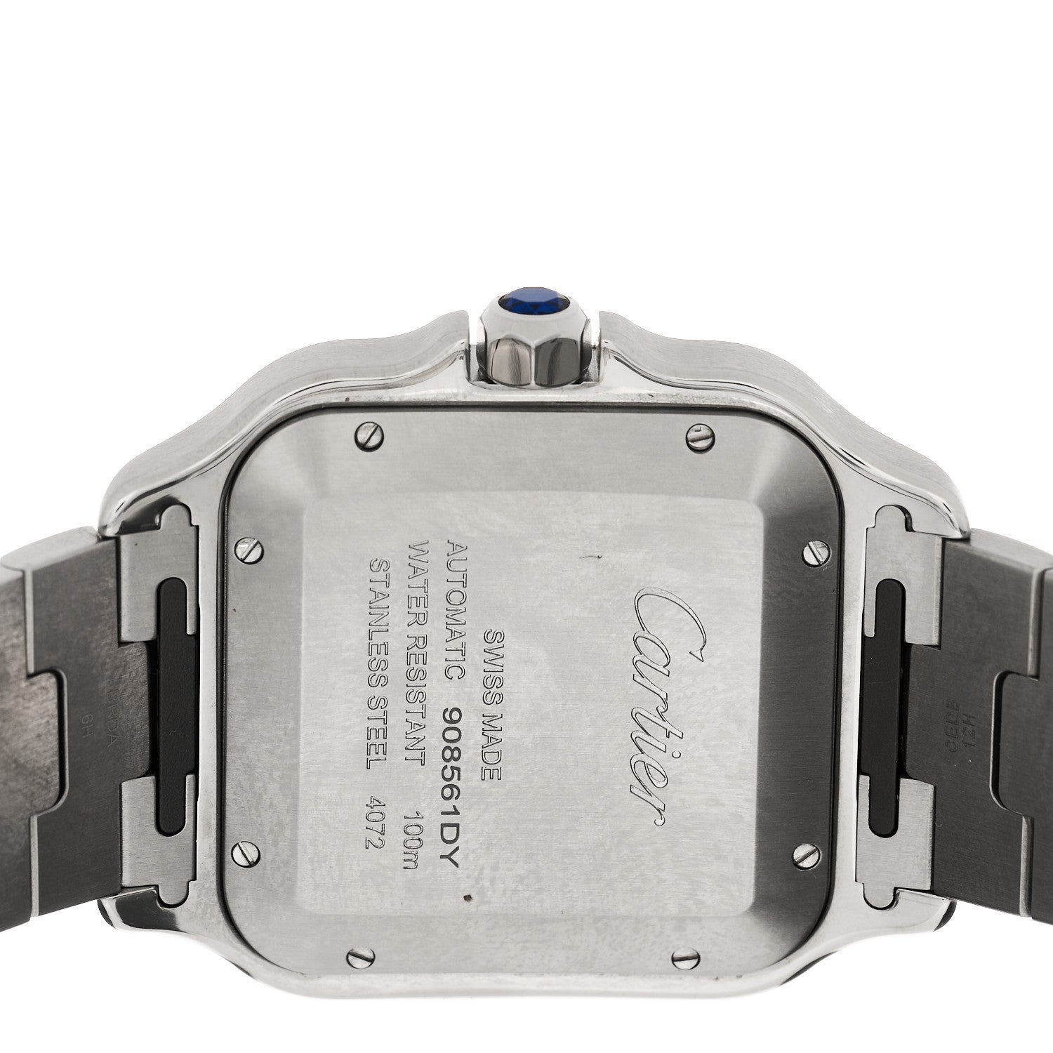 Cartier Stainless Steel 39.8mm Santos De Cartier Automatic Watch Green 4 of 5