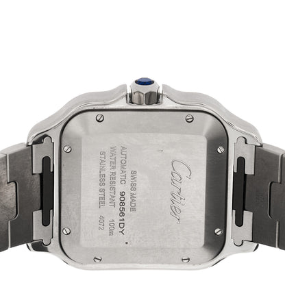 Cartier Stainless Steel 39.8mm Santos De Cartier Automatic Watch Green 4 of 5