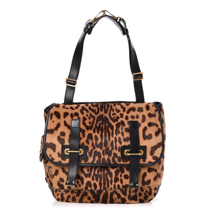 Saint Laurent Calf Hair Medium Besace Shoulder Bag Leopard 1 of 7