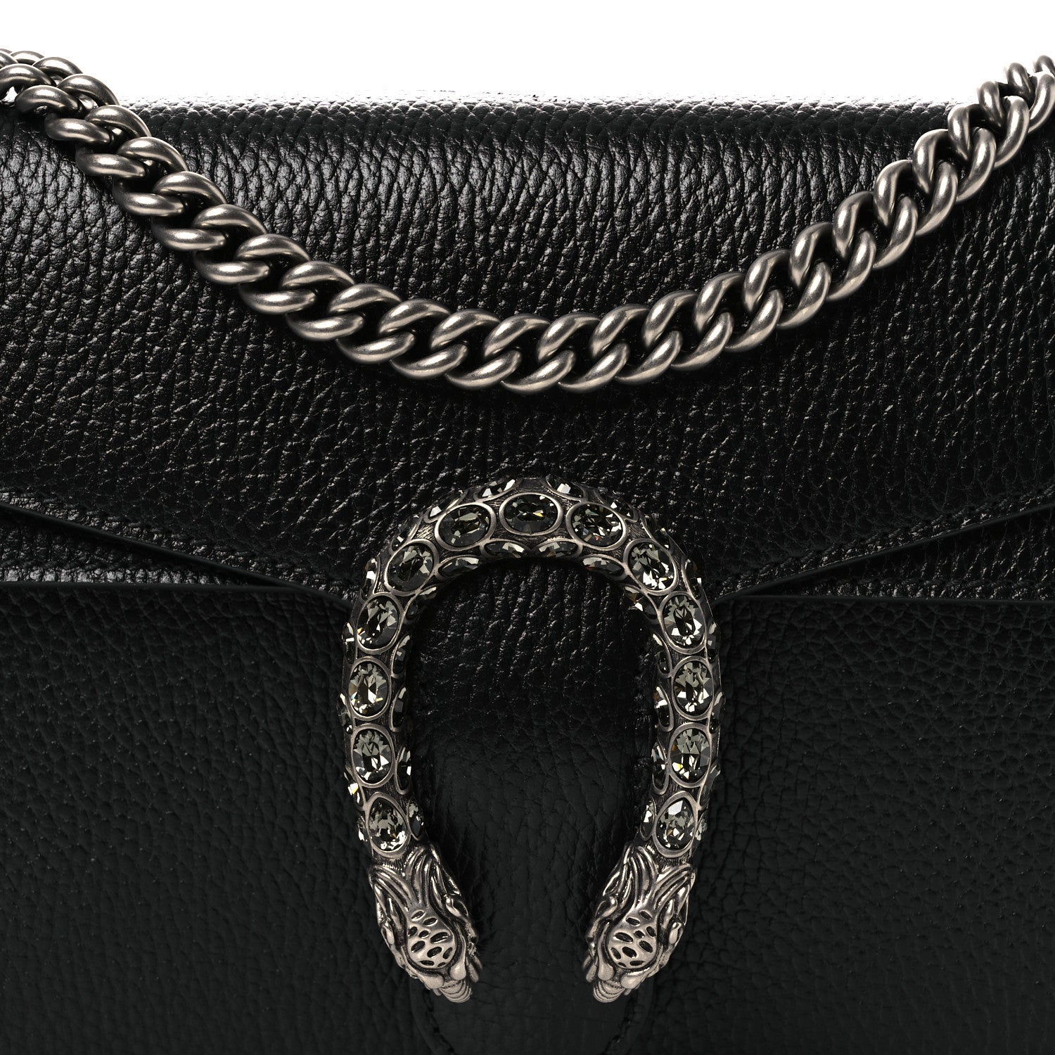 Gucci Pebbled Calfskin Small Dionysus Shoulder Bag Black 7 of 11