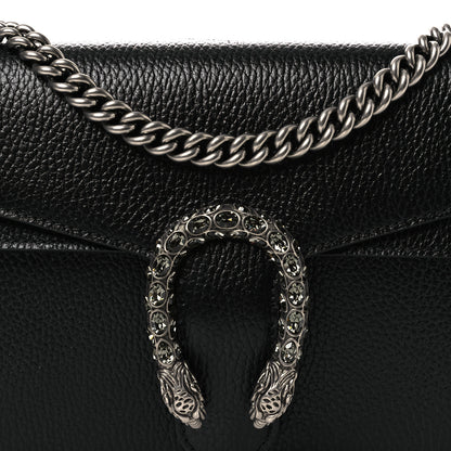 Gucci Pebbled Calfskin Small Dionysus Shoulder Bag Black 7 of 11
