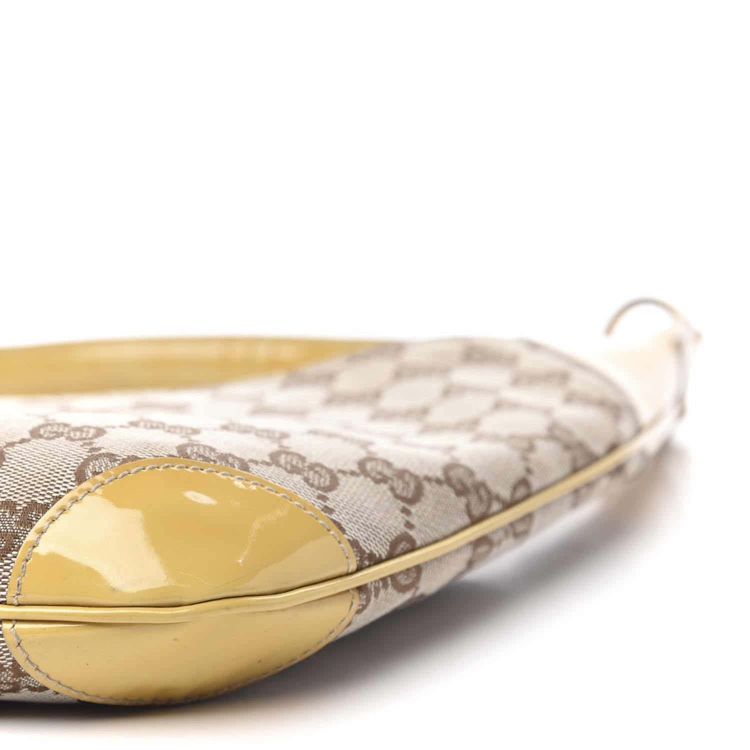 Gucci Monogram Patent Small Hobo Yellow 7 of 11
