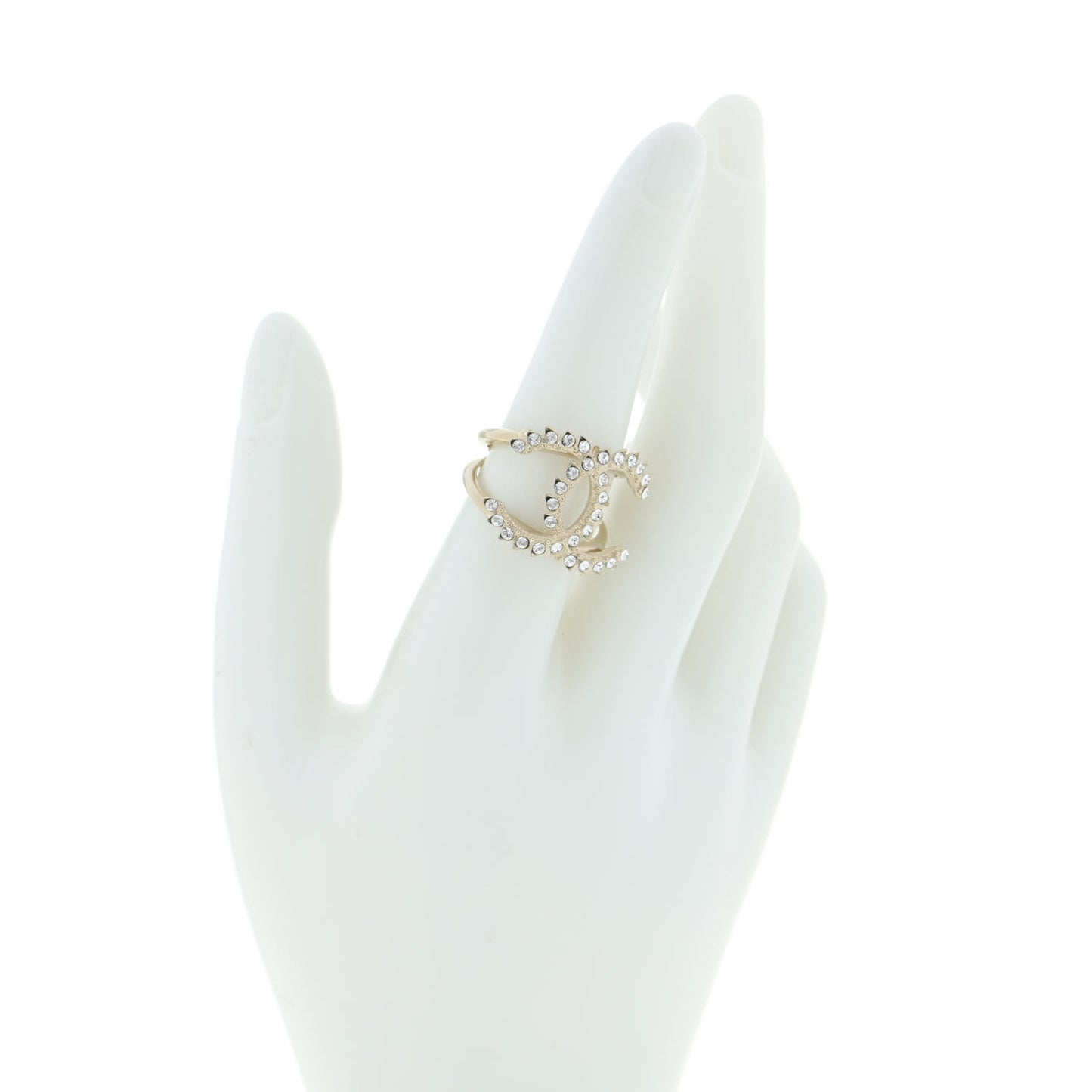 Crystal CC Ring 4.5 Gold