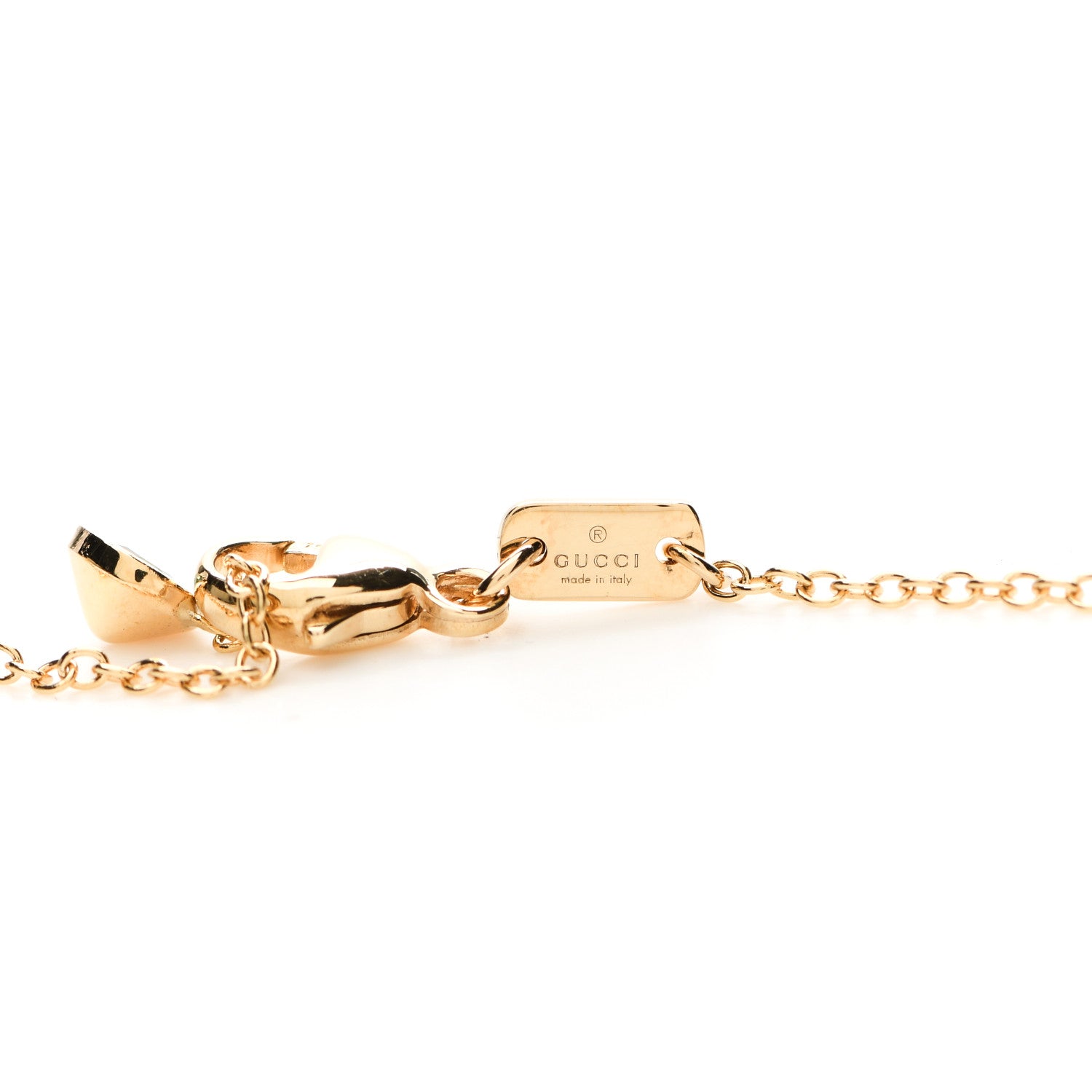 Gucci 18K Yellow Gold Blue Topaz Running G Station Necklace 4 of 5