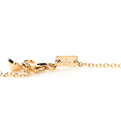 Gucci 18K Yellow Gold Blue Topaz Running G Station Necklace 4 of 5