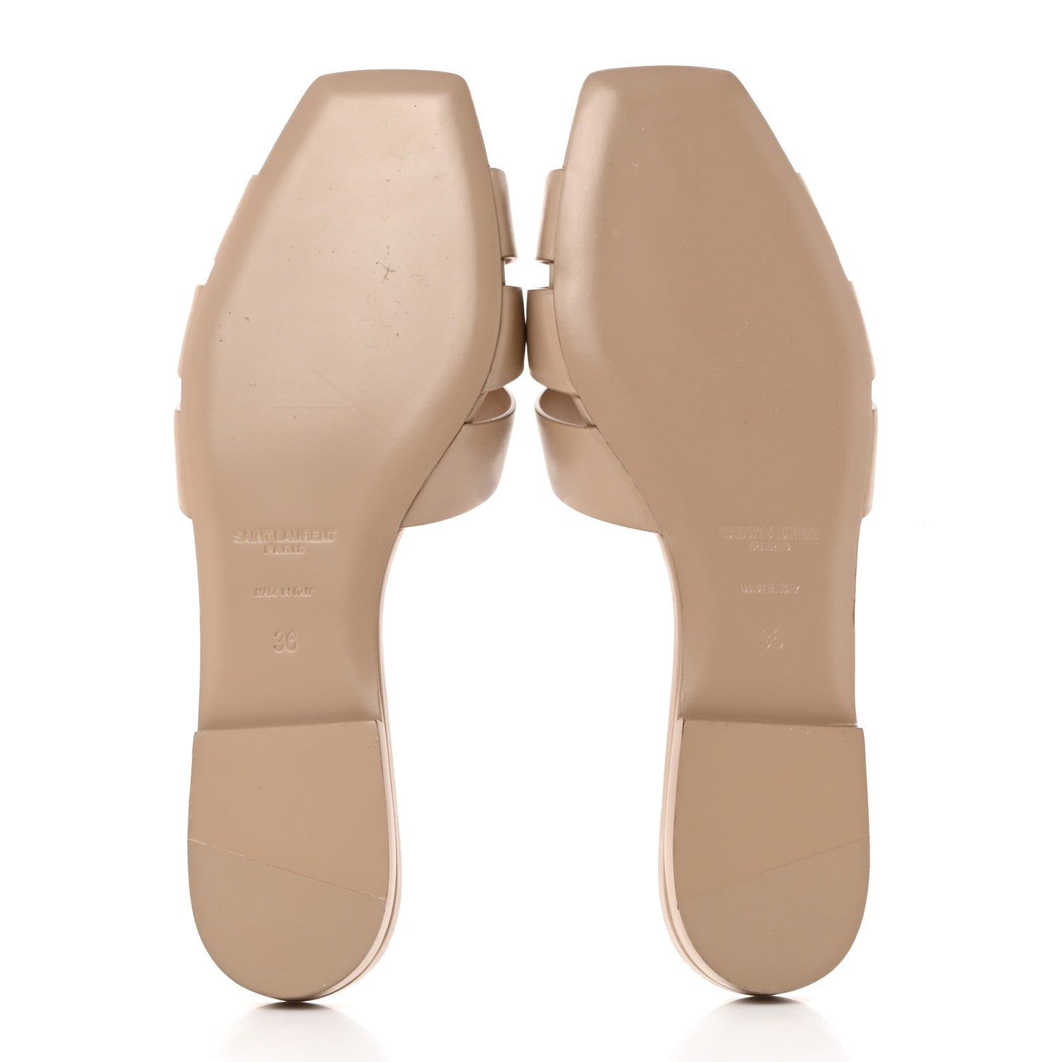 Saint Laurent Calfskin Tribute 05 Slide Sandals 36 Dark Beige 5 of 8