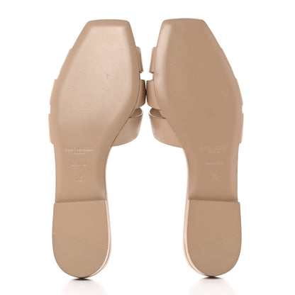 Saint Laurent Calfskin Tribute 05 Slide Sandals 36 Dark Beige 5 of 8