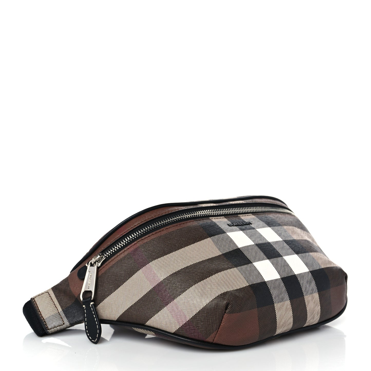 E-canvas Check Cason Bum Bag Dark Birch Brown