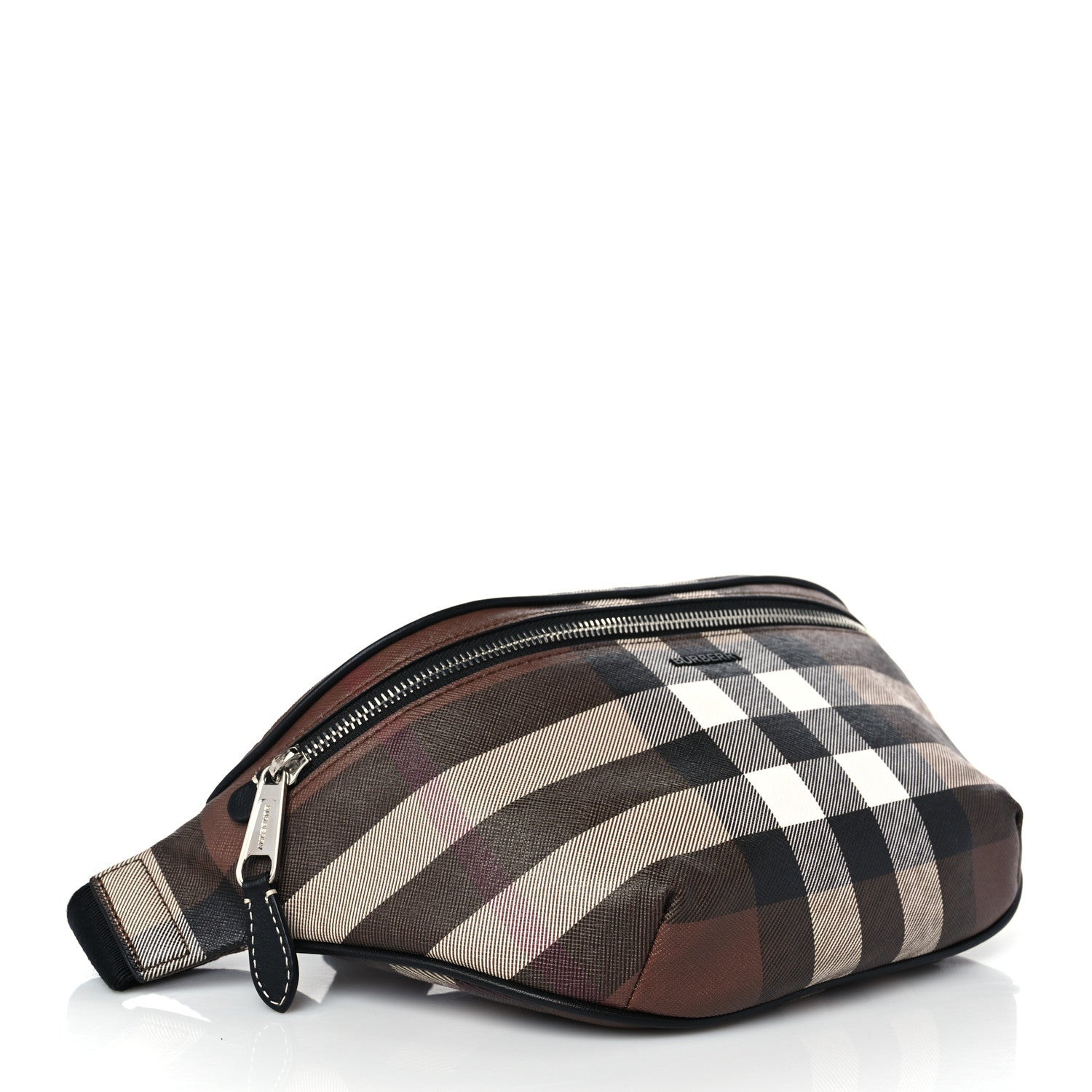 Burberry E-canvas Check Cason Bum Bag Dark Birch Brown 4 of 8