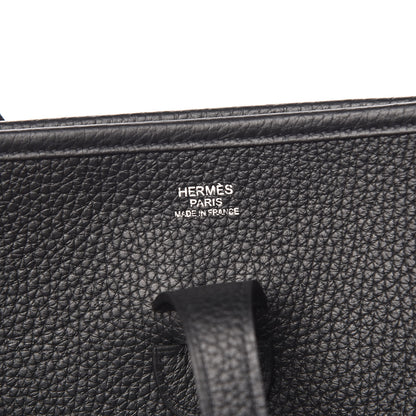 Hermes Taurillon Clemence Evelyne III PM Black 6 of 10