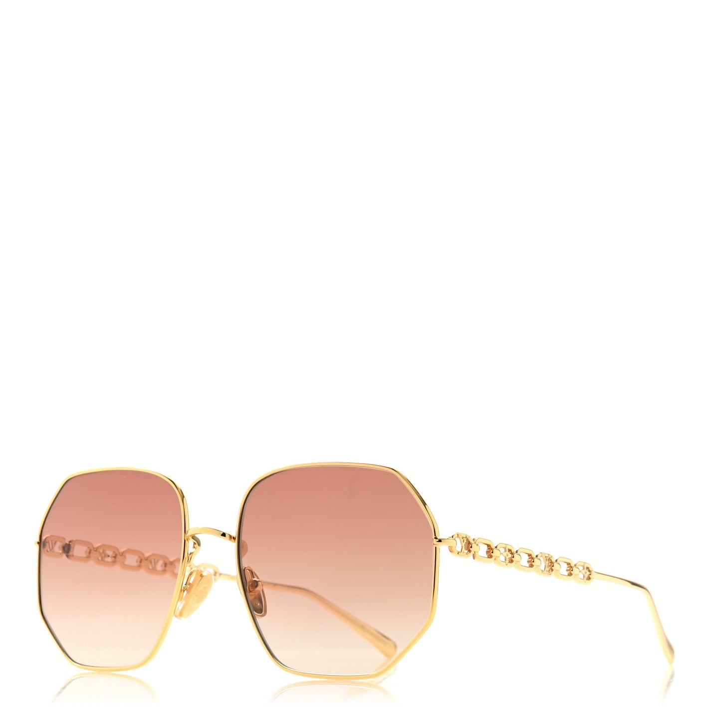 Metal My LV Chain Round Sunglasses Z1650W Gold
