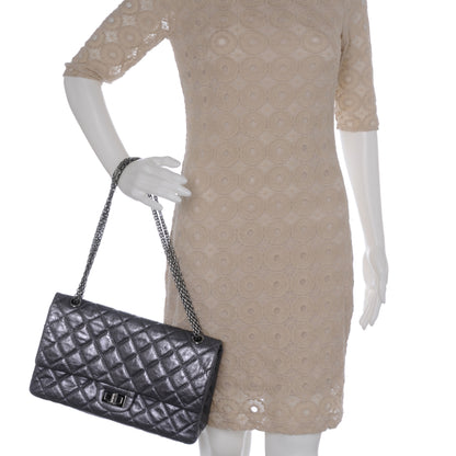 Chanel Calfskin 2.55 Reissue 227 Flap Dark Silver 2 of 7