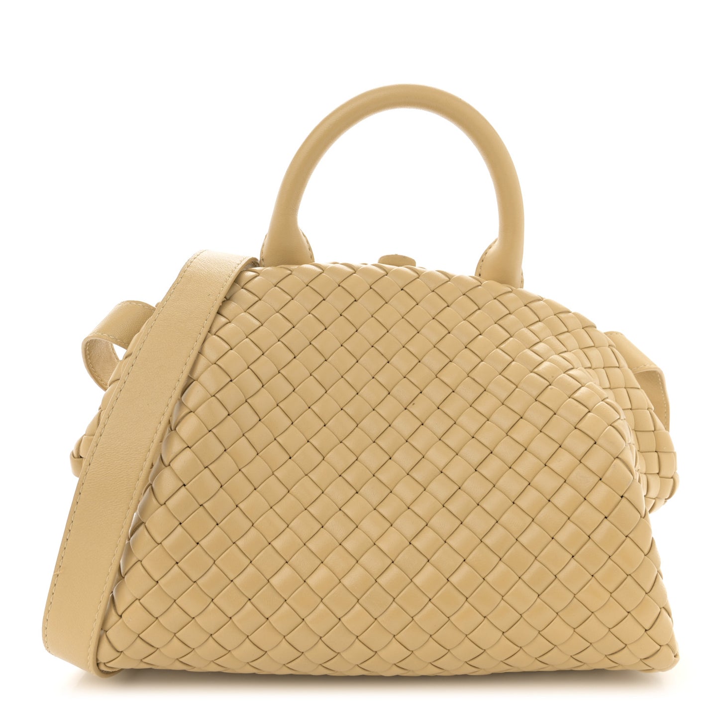 Nappa Intrecciato Padded Small The Top Handle Tote Bag Porridge