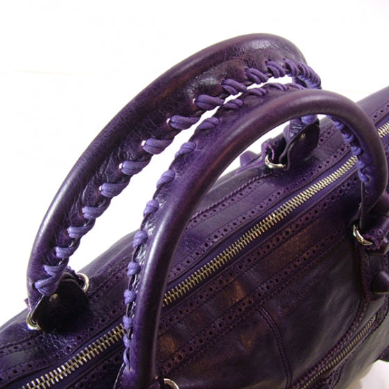 Agneau Giant Brogues Hardware Weekender Grape