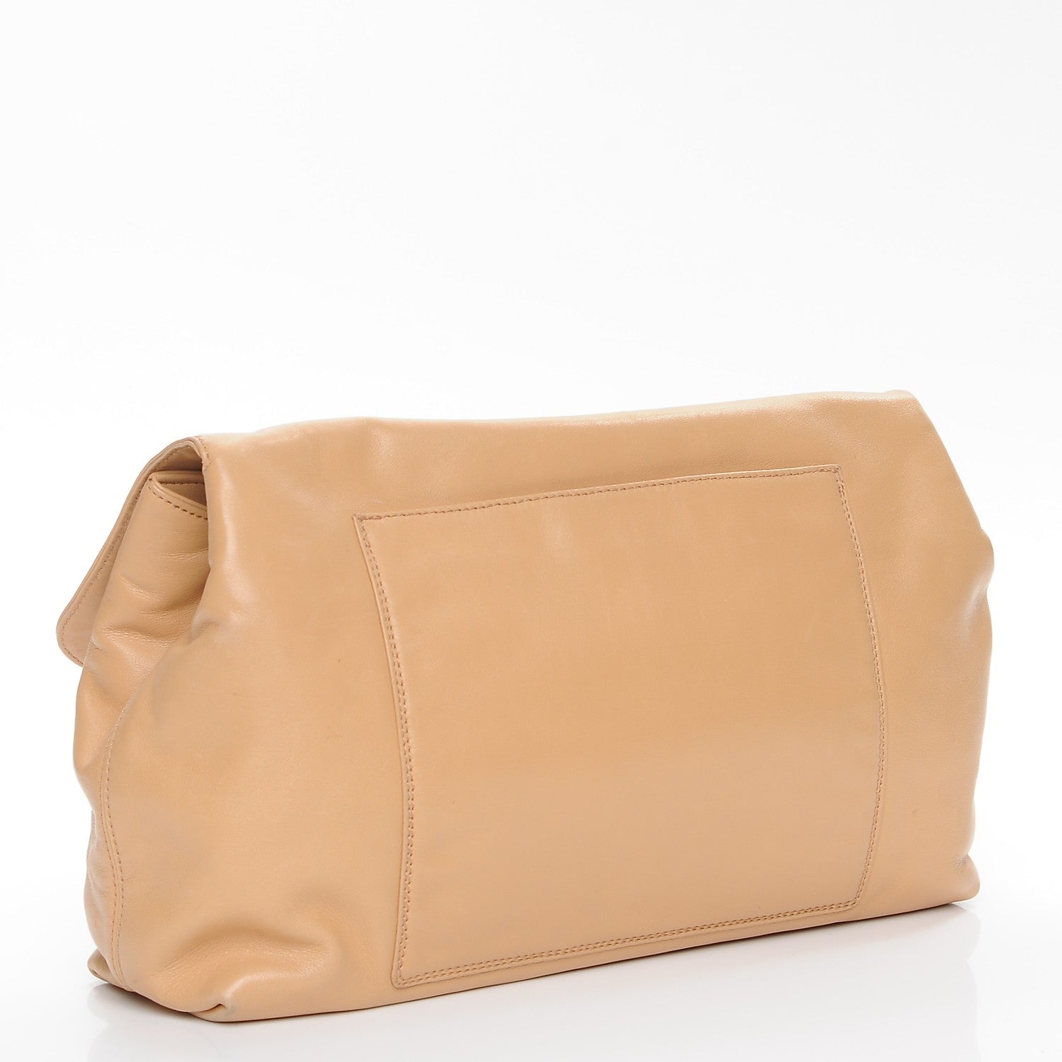 Chanel Lambskin CC Flap Clutch Beige 4 of 11