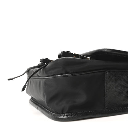 Prada Re-Nylon Saffiano Pocket Double Snap Buckle Messenger Shoulder Bag Black 10 of 10