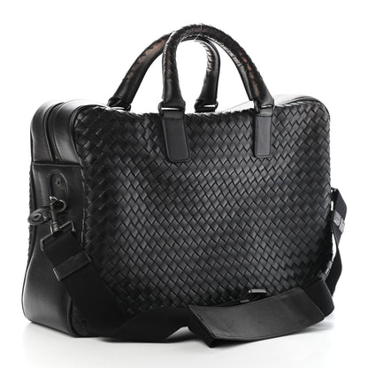 Bottega Veneta Calfskin Leggero Intrecciato Briefcase Black 2 of 4