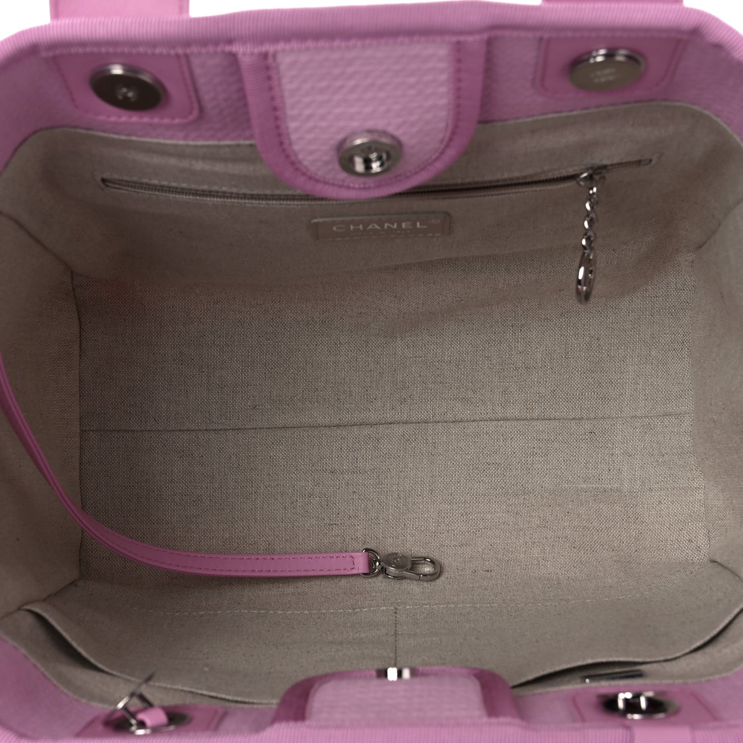 Chanel Mixed Fibers Small Deauville Tote Pink 7 of 11