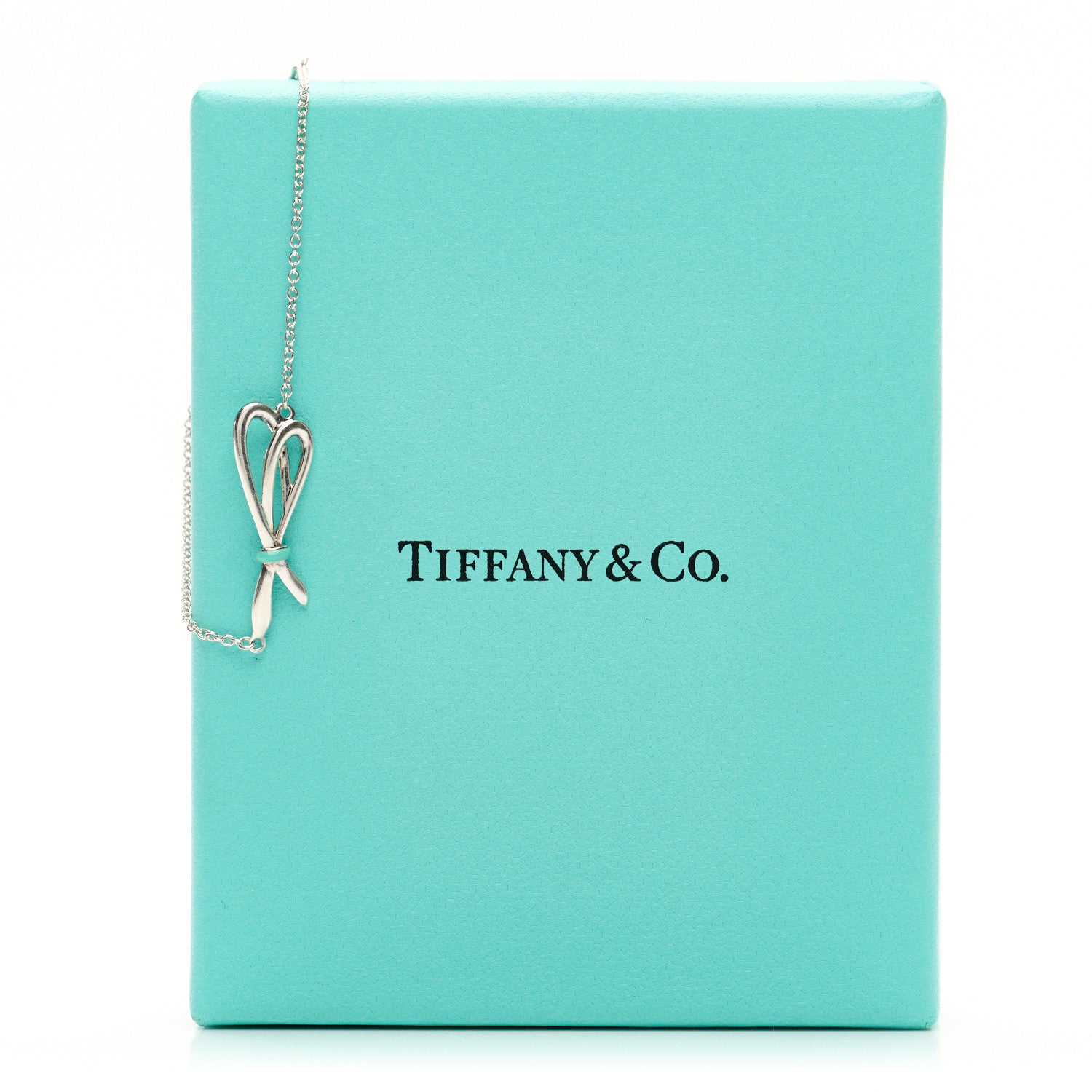 Tiffany Sterling Silver Enamel Bow Knot Bracelet Blue 4 of 4
