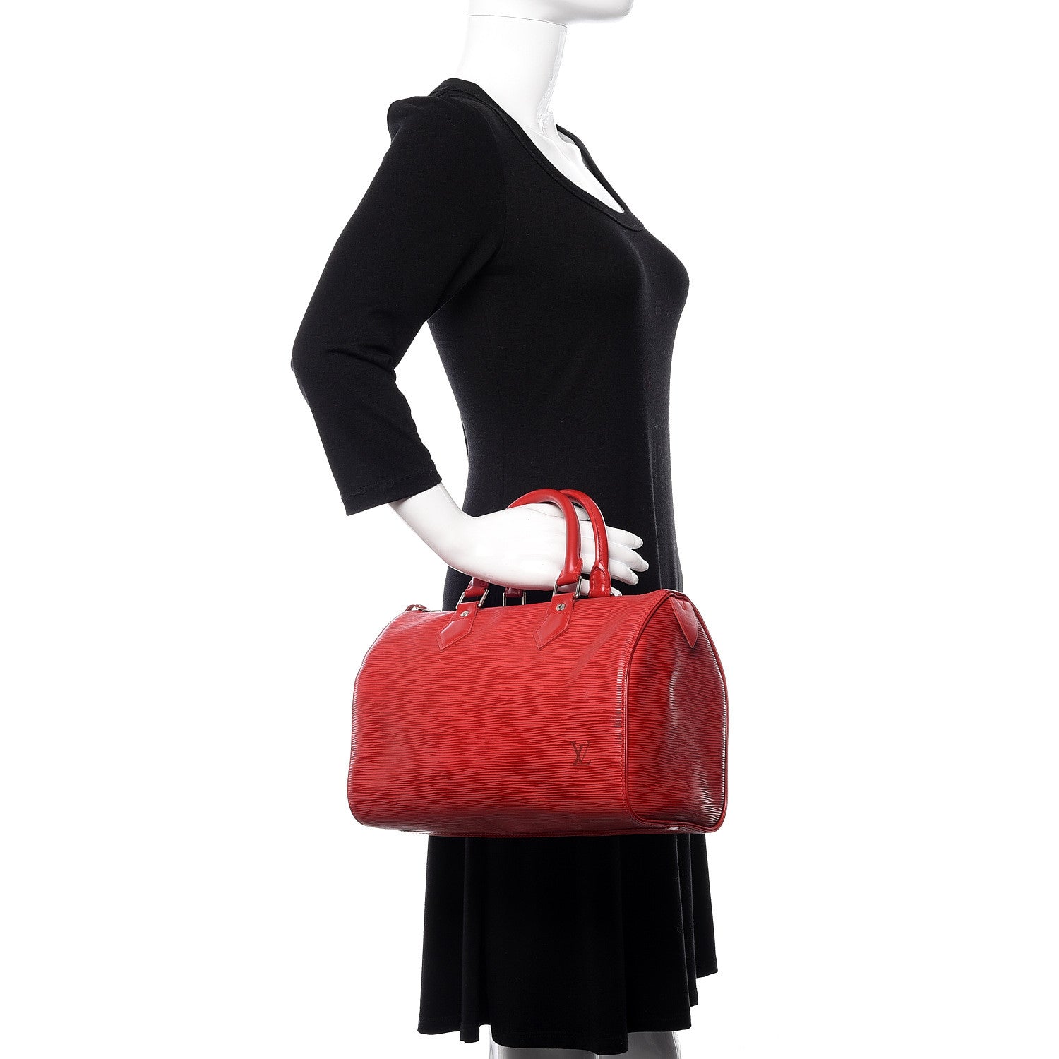 Louis Vuitton Epi Speedy 25 Rouge 2 of 12