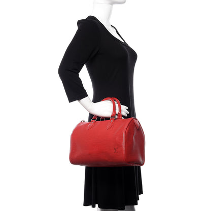 Louis Vuitton Epi Speedy 25 Rouge 2 of 12