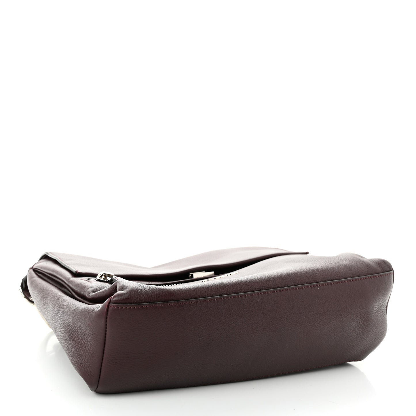 Calfskin Small Pandora Pure Flap Bag Aubergine