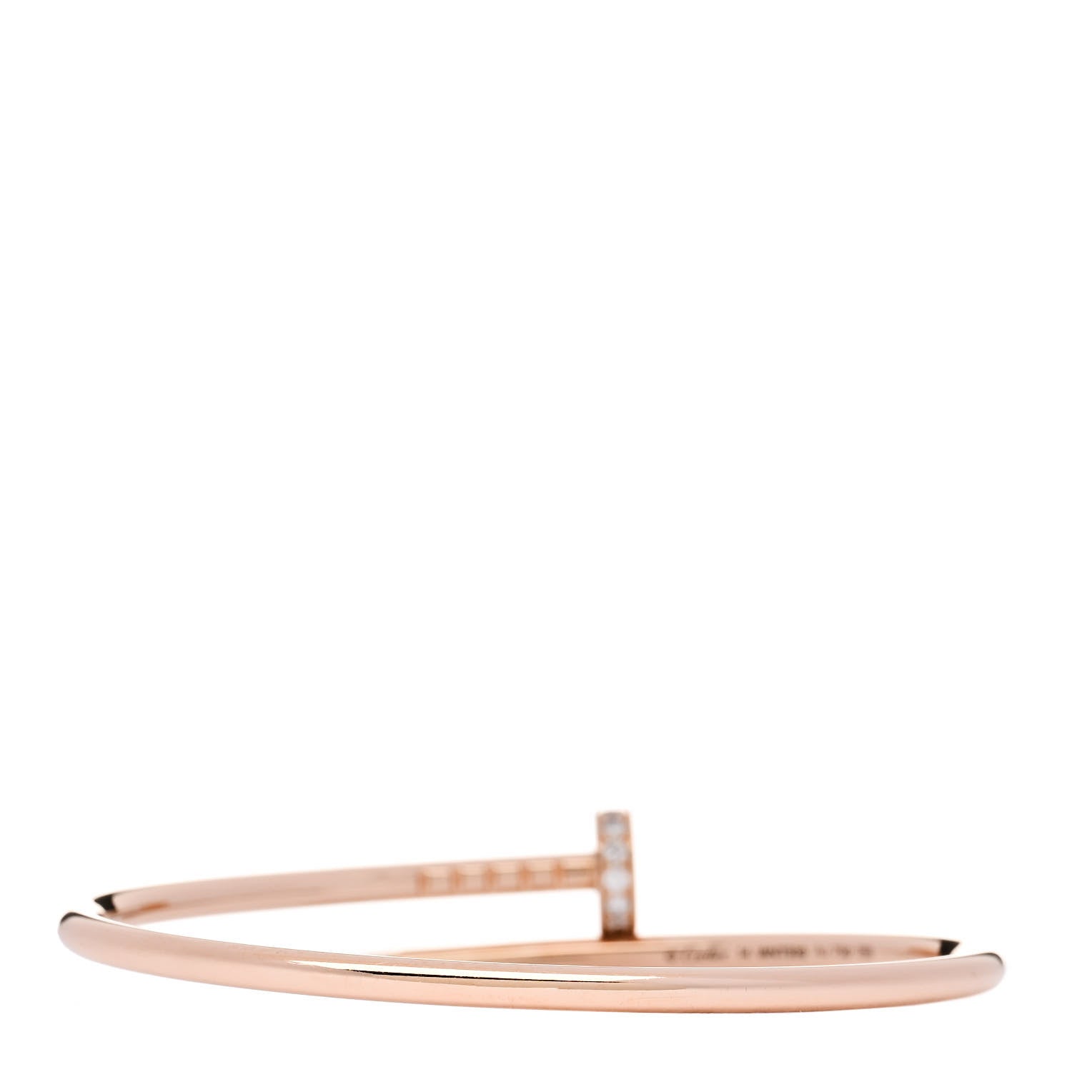 Cartier 18K Pink Gold Diamond Small Juste Un Clou Bracelet 14 2 of 5