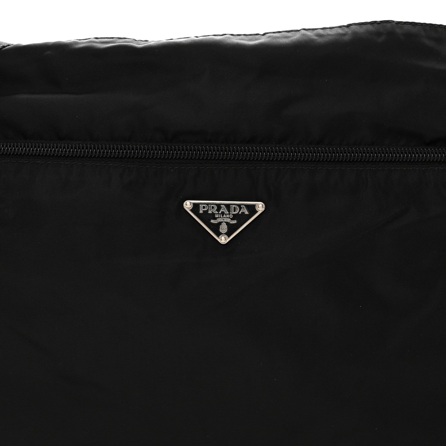 Prada Nylon Vela Flat Messenger Bag Black 5 of 10