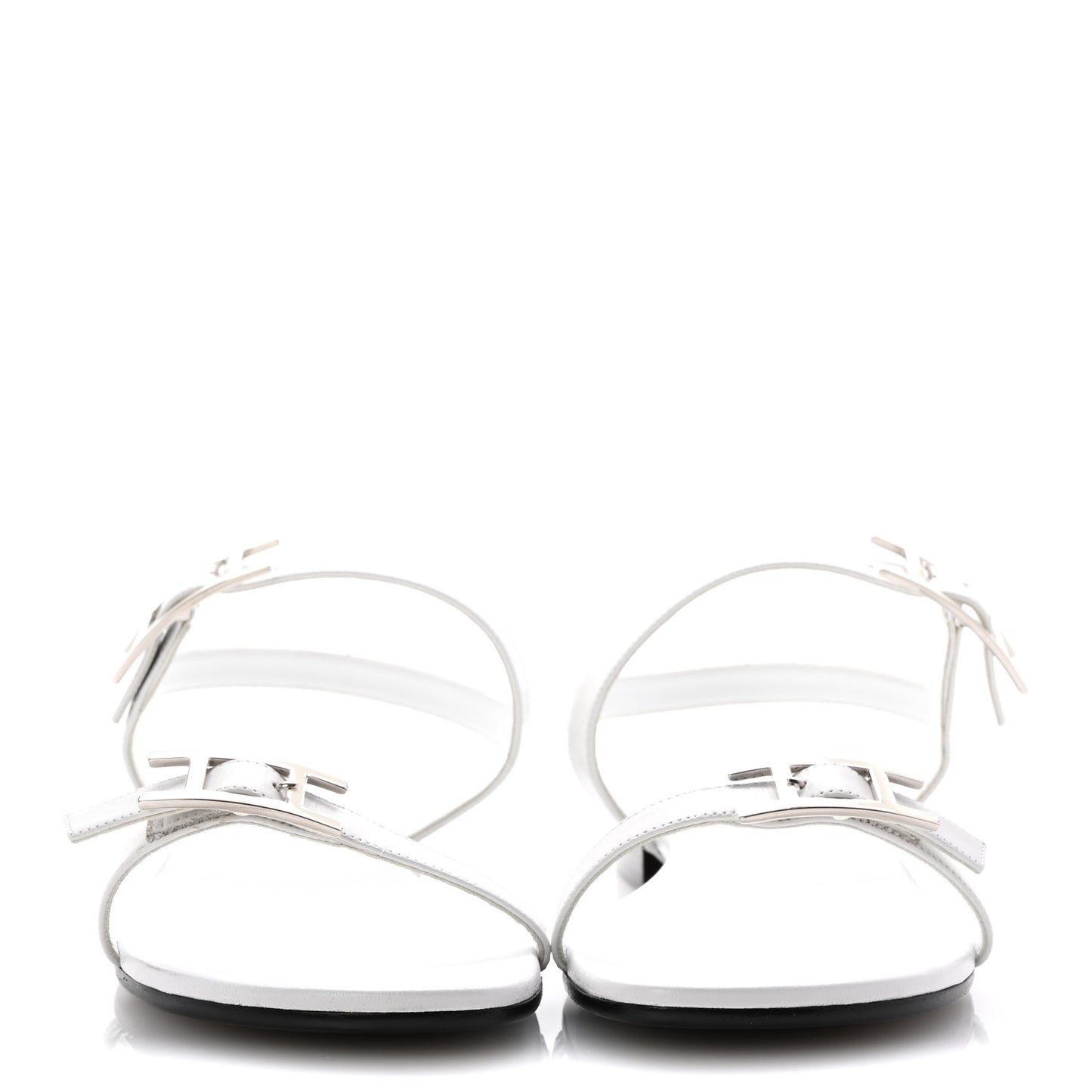 Calfskin Cristal Sandals 39 White