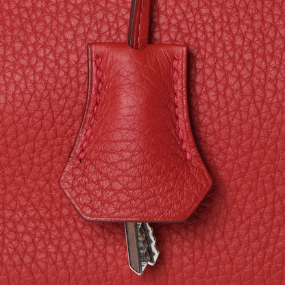 Hermes Taurillon Clemence Birkin 30 Rouge Garance 32 of 36