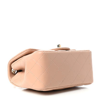 Chanel Lambskin Quilted Mini Square Flap Beige 4 of 11
