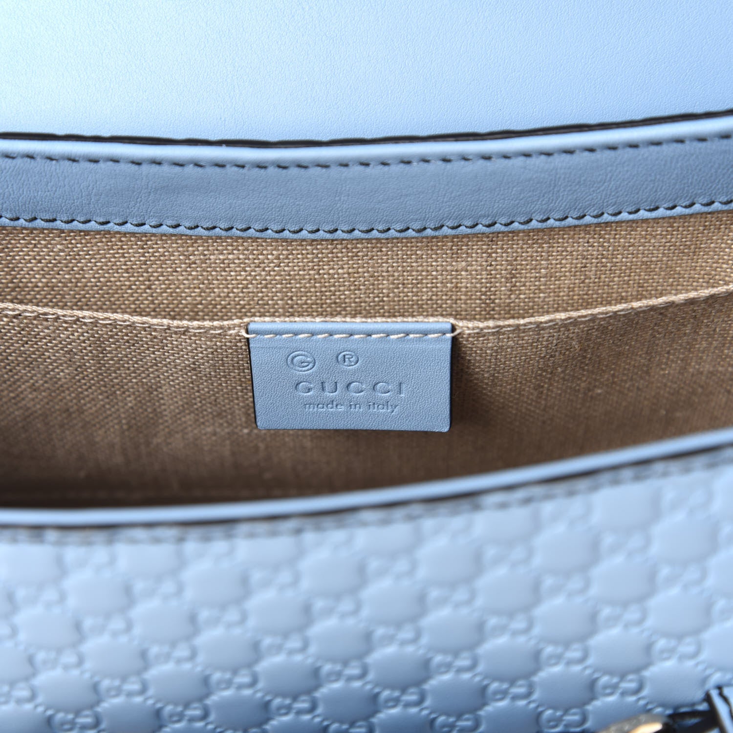 Gucci Microguccissima Medium Emily Chain Shoulder Bag Mineral Blue 15 of 17