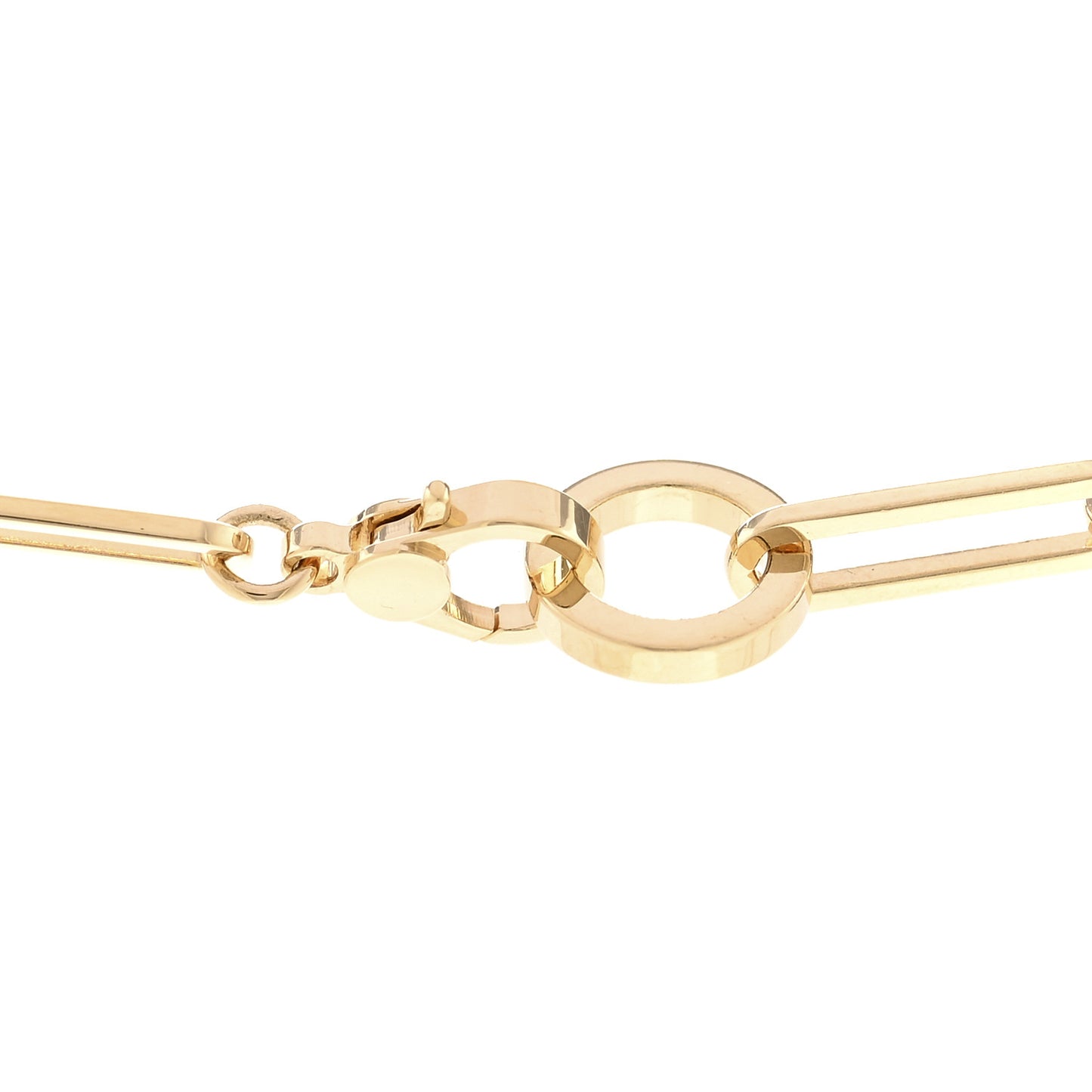 18K Yellow Gold Diamond Pave Kelly Chaine Choker Necklace