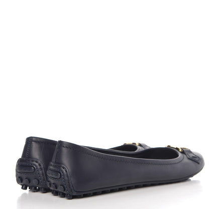 Louis Vuitton Calfskin Oxford Ballerina Flats 39 Navy 4 of 7