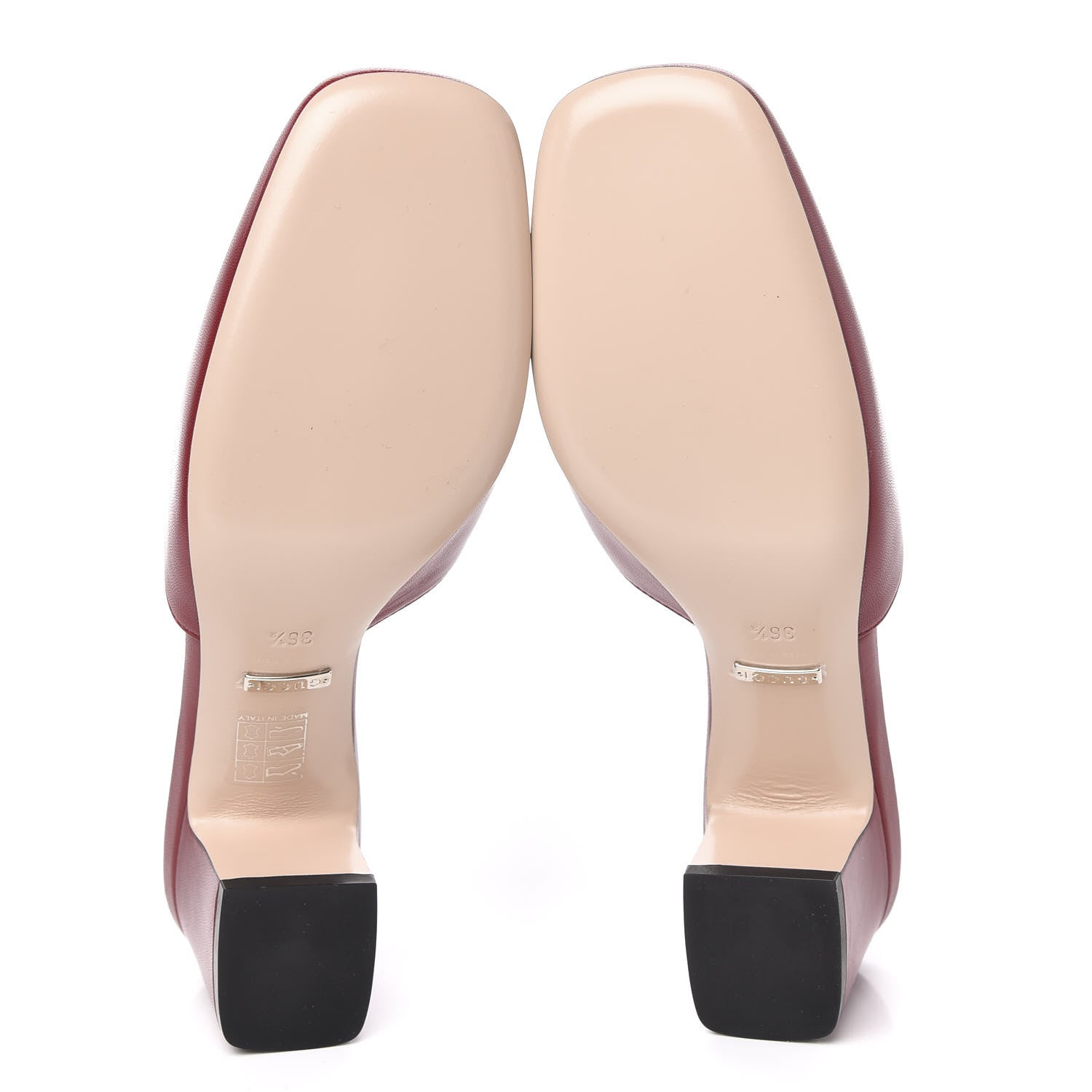 Gucci Malaga Kid Crystal Square G Madelyn Mules 36.5 Romantic Cerise 5 of 10