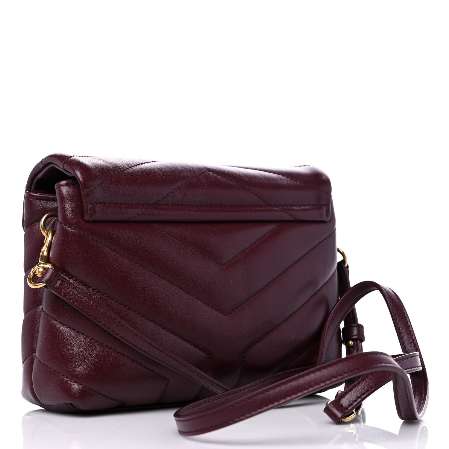 Saint Laurent Calfskin Y Quilted Monogram Toy Loulou Monogram Crossbody Bag Rouge Legion 3 of 10