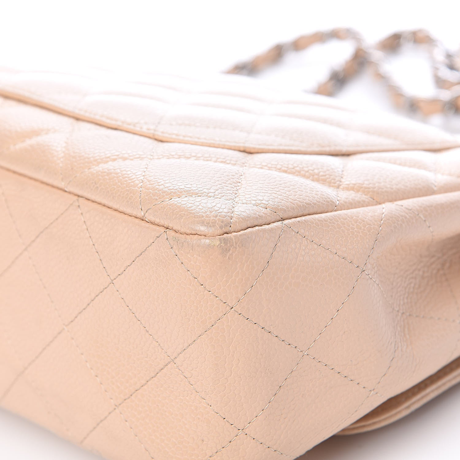 Chanel Caviar Quilted Jumbo Single Flap Beige Clair 22 of 24