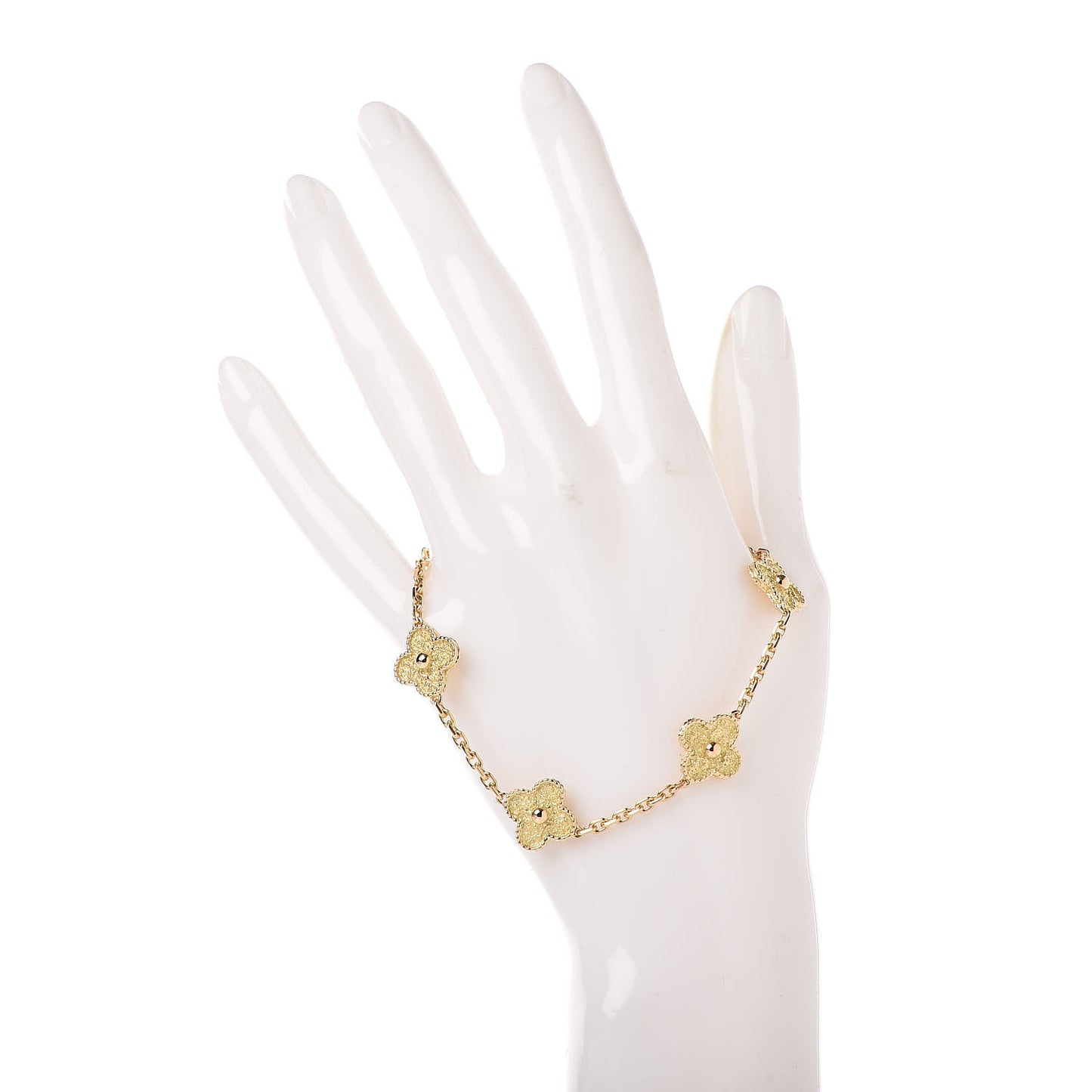 18K Yellow Gold 5 Motifs Vintage Alhambra Bracelet