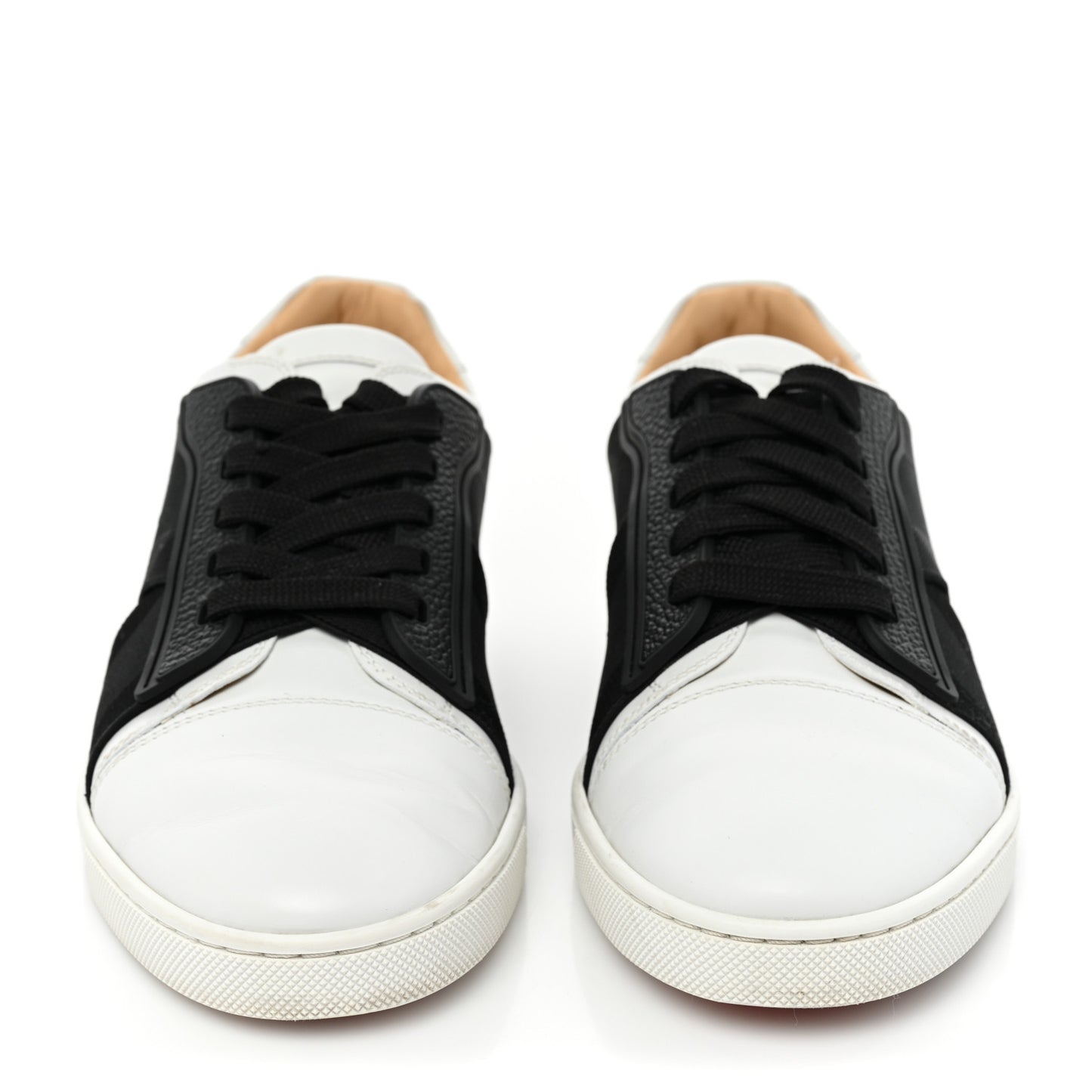 Calfskin Elastikid Donna Flat Sneakers 35 Bianco Black