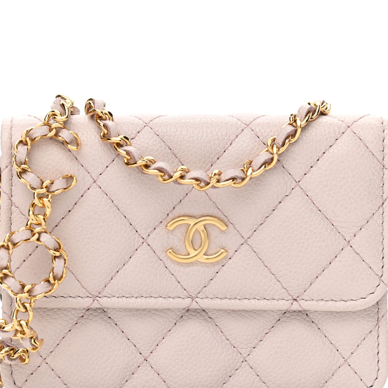Chanel Caviar Quilted Miss Coco Clutch With Chain Light Purple 8 of 11