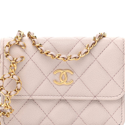 Chanel Caviar Quilted Miss Coco Clutch With Chain Light Purple 8 of 11