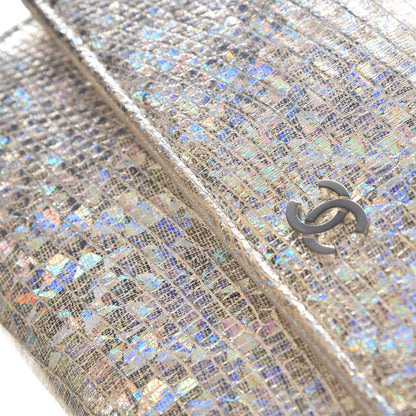 Chanel Iridescent Lizard Wallet With Removable Chain Silver 13 of 13
