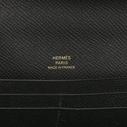 Hermes Epsom Enamel Maillon Wallet To Go Black 6 of 11